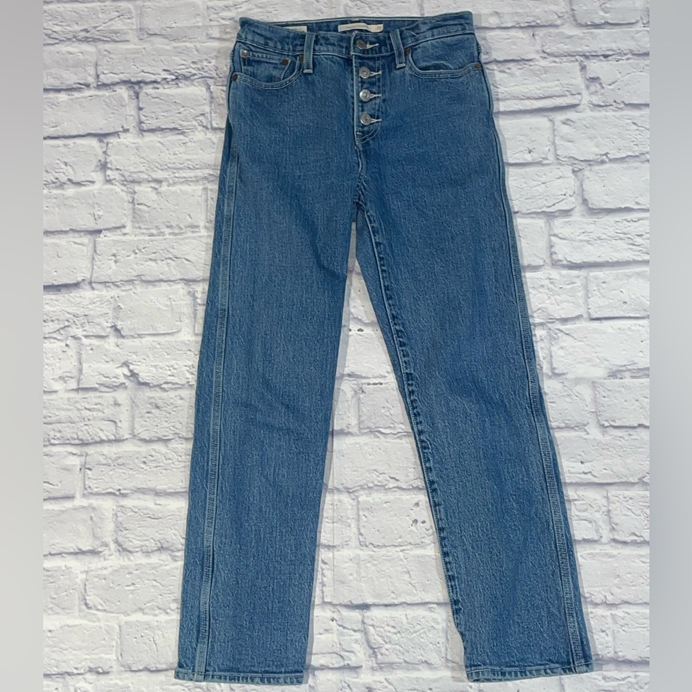 Levi’s Wedgie Straight Fit Utility Jeans (Blue) Size 25